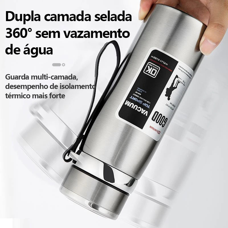 Garrafa térmica dupla isolada, Copo a vácuo para retenção de calor, 800ml