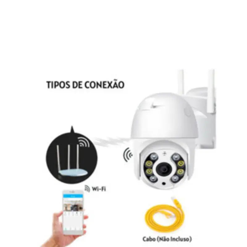 Câmera Segurança Wifi Smart IP App Yoosee A8176 Icsee App Áudio Infravermelho Sem Fio Casa