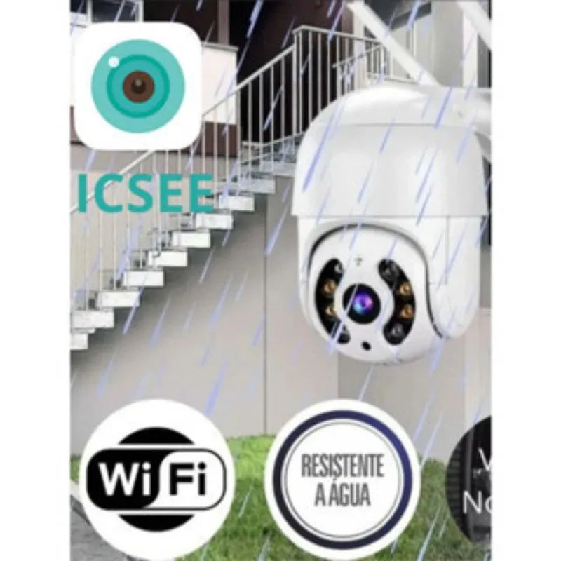 Câmera Segurança Wifi Smart IP App Yoosee A8176 Icsee App Áudio Infravermelho Sem Fio Casa