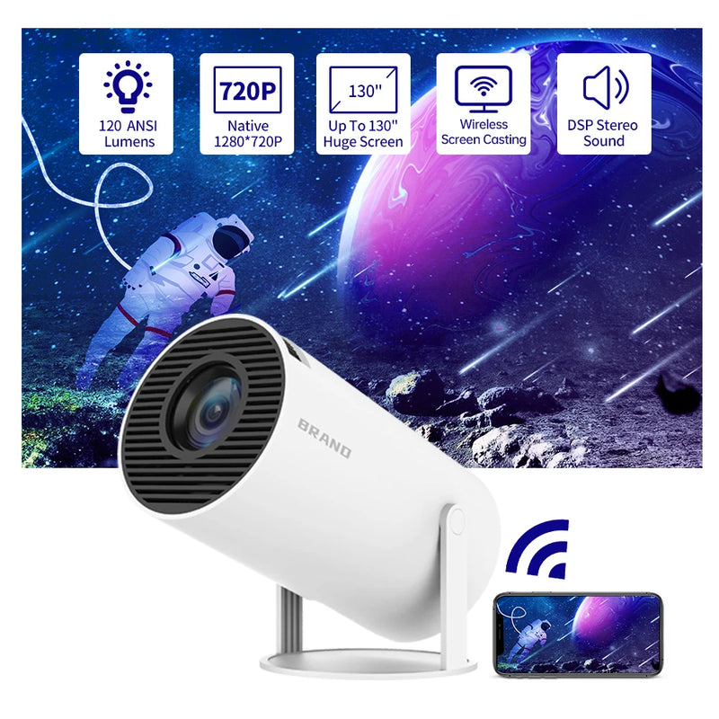 MINI Projetor Portátil 5G WIFI Home Cinema 720P for SAMSUNG Apple Outdoor 1080P 4K Movie HDMI