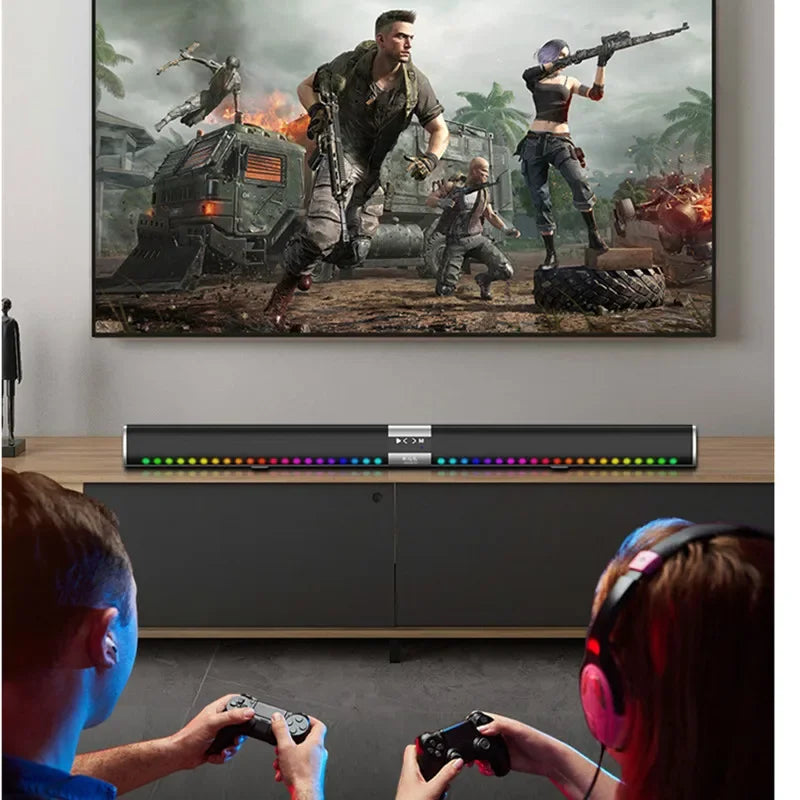 Soundbar Caixa De Som Bluetooth Wireless Bluetooth Speaker with LED Colored Lights TV Projector Home Theater Subwoofer Echo Wall Sound