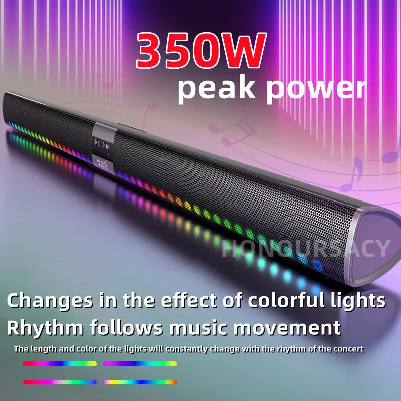 Soundbar Caixa De Som Bluetooth Wireless Bluetooth Speaker with LED Colored Lights TV Projector Home Theater Subwoofer Echo Wall Sound