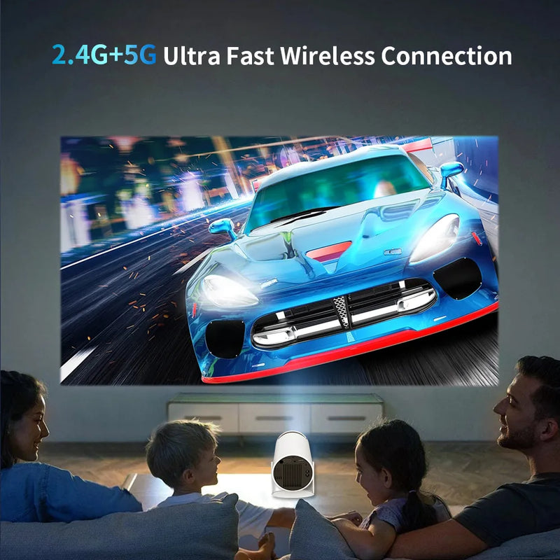 MINI Projetor Portátil 5G WIFI Home Cinema 720P for SAMSUNG Apple Outdoor 1080P 4K Movie HDMI