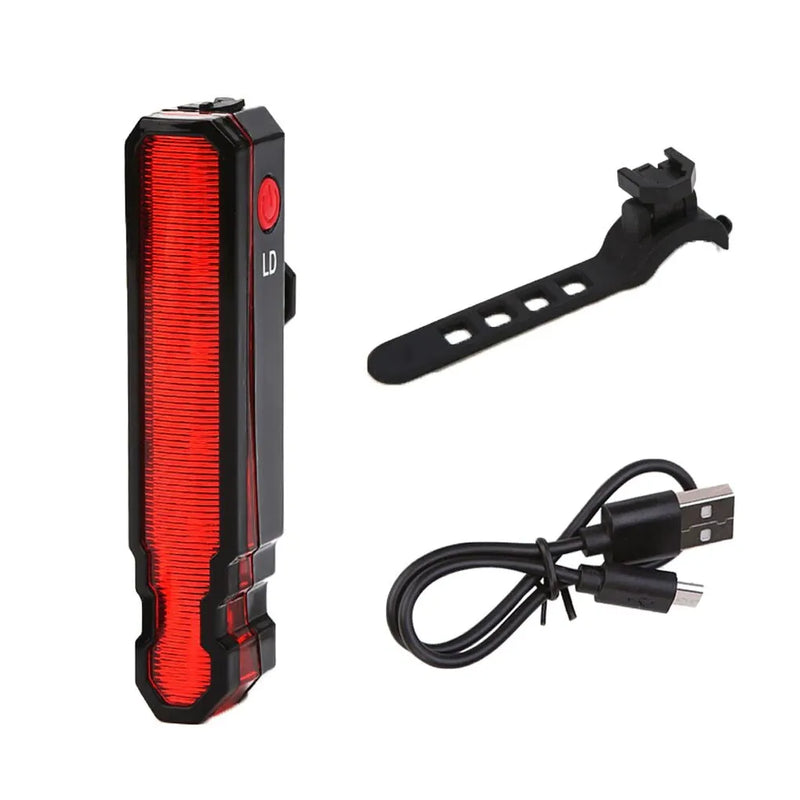 Luz traseira da bicicleta linha laser lâmpada de advertência à prova de água slim led luz usb recarregável