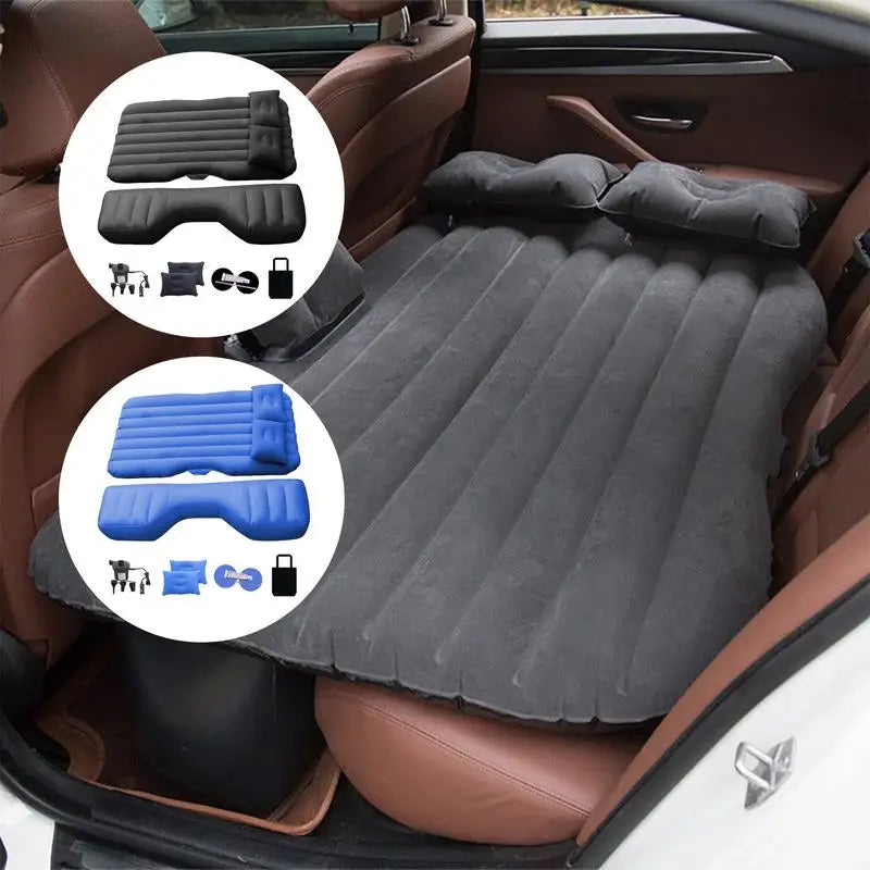 Colchão inflável universal para carro, assento traseiro, cama de viagem com tapete de ar, travesseiro